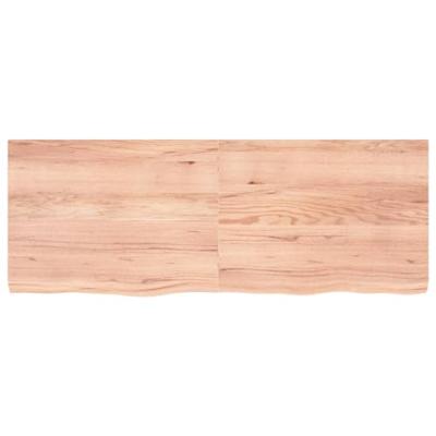 VidaXL Wastafelblad 160x60x(2-6) cm behandeld massief hout lichtbruin