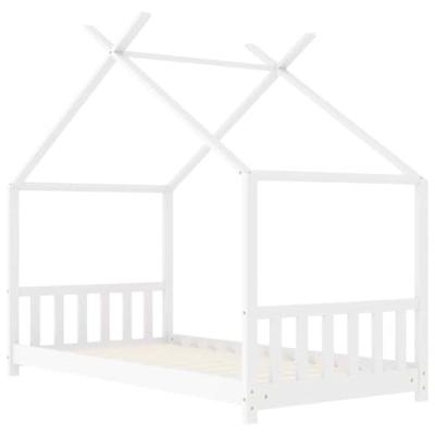 Kinderbedframe massief grenenhout wit 70x140 cm Kinderbedframe massief grenenhout wit 70x140 cm