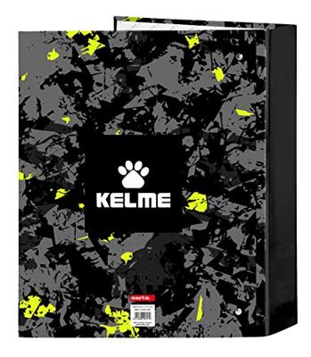 Ringmap Kelme Jungle Zwart Grijs Limoen A4 (27 x 33 x 6 cm)
