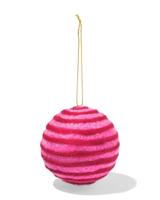 HEMA Kersthanger ⌀7cm vilt bal roze (roze) - thumbnail