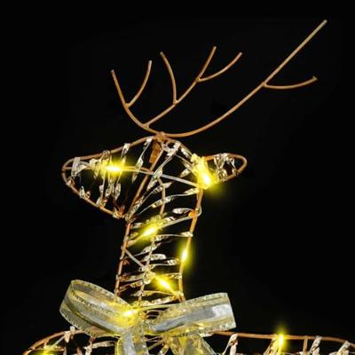 VidaXL Led rendieren met 180 led 6 pcs goud pet VidaXL Led rendieren met 180 led 6 pcs goud pet