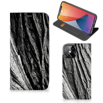 Book Wallet Case iPhone 12 Pro Max Boomschors Grijs Book Wallet Case iPhone 12 Pro Max Boomschors Grijs