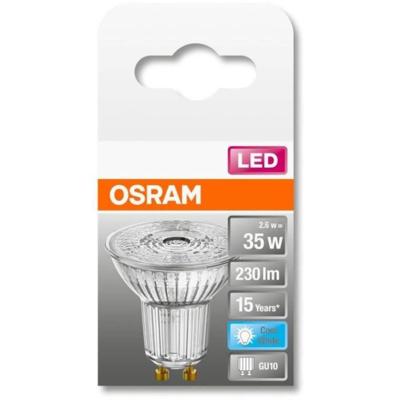 OSRAM HOMELIGHTING 4058075431737 LED-lamp Energielabel F (A - G) GU10 Reflector 2.6 W = 35 W Koudwit (Ø x l) 50 mm x 54 mm 1 stuk(s)