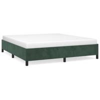 Bedframe zonder matras 180x200 cm fluweel donkergroen - thumbnail