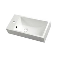 Fontein Sapho Small Rechthoekig 50x10x25 cm Links Keramiek Wit - thumbnail