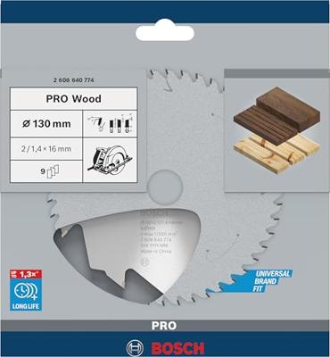 Bosch Accessories Standard for Wood Speed 2608640774 Hardmetaal-cirkelzaagblad 130 x 16 x 2.0 mm Aantal tanden: 9 1 stuk(s)