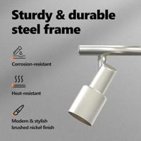 VidaXL Plafondspot met schijnwerpers nikkel 25,5 x 8 x 11 cm staal - thumbnail