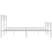 Bedframe met hoofd- en voeteneinde metaal wit 120 x 190 cm - thumbnail