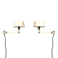Tonone Bolt Bed Underfit met stekker Wandlamp Set van 2 - Wit - thumbnail