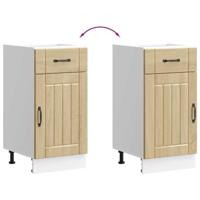 Keuken onderkast Lucca bewerkt hout sonoma eikenkleurig - thumbnail