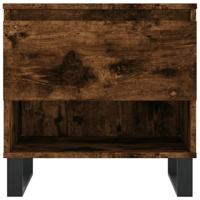 Salontafels 2 st 50x46x50 cm bewerkt hout gerookt eikenkleurig - thumbnail