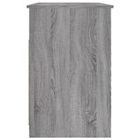 Bureau met lades 102x50x76 cm bewerkt hout grijs sonoma eiken - thumbnail