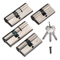 DOM Plura gelijksluitende combinatieset à 4 cilinders SKG2 2x30-30mm en 2x30-45mm - thumbnail