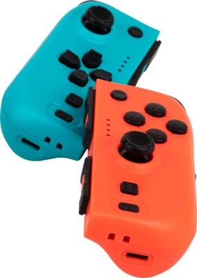 Joypads - Nintendo Switch en Switch OLED - KONIX - 8 uur batterijduur - Trilfunctie - Blauw en rood