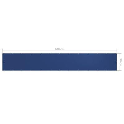 VidaXL Balkonscherm 90x600 cm oxford stof blauw VidaXL Balkonscherm 90x600 cm oxford stof blauw