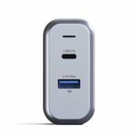 Satechi ST-MCCAM-EU USB-oplader 30 W 1x USB-A, 1x USB-C USB PD Antraciet - thumbnail