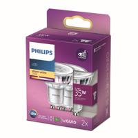 Philips LED 77429500 LED-lamp Energielabel F (A - G) GU10 Reflector 3.5 W = 35 W Warmwit (Ø x h) 5 cm x 5.4 cm 2 stuk(s) - thumbnail