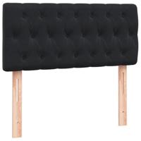 Boxspring met matras fluweel zwart 90x210 cm - thumbnail