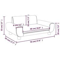 Kinderbank 70x45x33 cm fluweel blauw - thumbnail