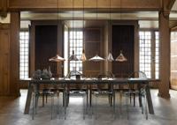 Hanglamp woonkamer zilver hout &apos;Nori 39&apos; E27 fitting walnoothout 390mm DFTP - thumbnail