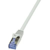 LogiLink CQ3012S RJ45 Netwerkkabel, patchkabel CAT 6A S/FTP 0.25 m Grijs Vlambestendig, Snagless 1 stuk(s) - thumbnail