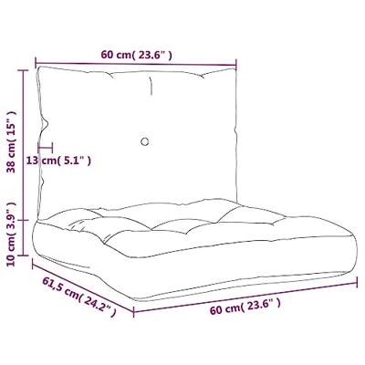 Palletkussens 2 st oxford stof turquoise - thumbnail