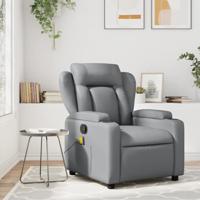 Fauteuil verstelbaar kunstleer grijs - thumbnail