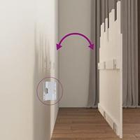 Hoofdbord wandmontage 127,5x3x80 cm massief grenenhout wit - thumbnail