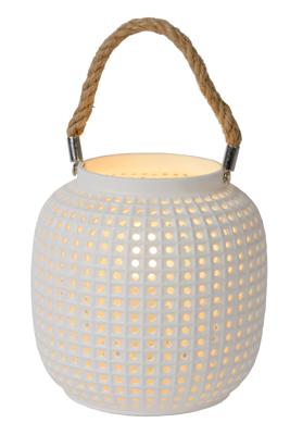Lucide SAFIYA - Tafellamp - Ø 16,5 cm - 1xE14 - Wit Lucide SAFIYA - Tafellamp - Ø 16,5 cm - 1xE14 - Wit