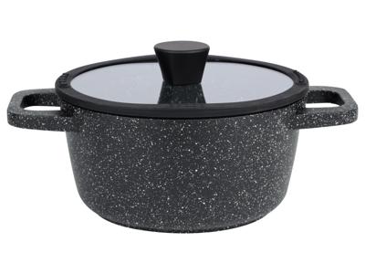 LIVARNO home Aluminium kookpan Ø 20 cm (granietsteen/zwart)