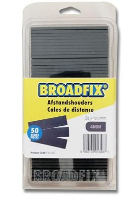 Boradfix 100x28mm Vlakke Vulplaatjes | 4mm | 50 stuks - F4C50EC