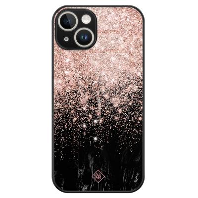 iPhone 14 glazen hardcase - Marmer twist iPhone 14 glazen hardcase - Marmer twist