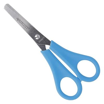 Lichtblauwe kinderschaar Westcott 13 cm ronde punt Lichtblauwe kinderschaar Westcott 13 cm ronde punt