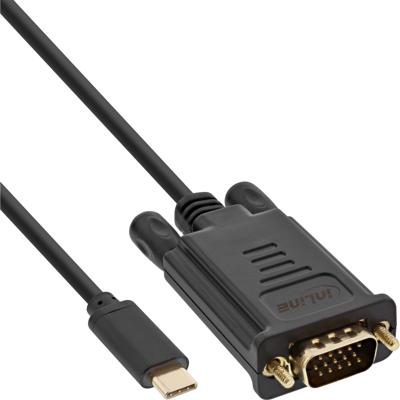 InLine 64142 video kabel adapter 2 m USB Type-C VGA (D-Sub) Zwart InLine 64142 video kabel adapter 2 m USB Type-C VGA (D-Sub) Zwart