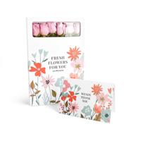 Brievenbusbloemen met persoonlijke kaart - Roze rozen - thumbnail