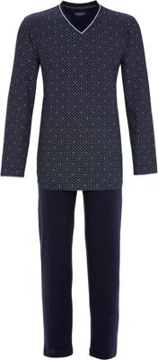Katoenen heren pyjama blauw