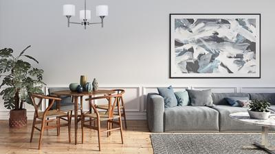 Activejet Klassieke kroonluchter pendel plafondlamp MIRA chroom triple 3xE27 voor woonkamer