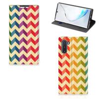 Samsung Galaxy Note 10 | Hoesje met Magneet | Zigzag Multi Color - thumbnail