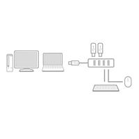 ACT USB Hub 3.2, 4x USB-A, zwart - thumbnail