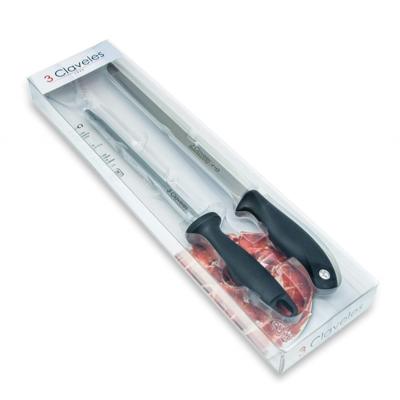 Ham mes en aanzetstaal set 3 Claveles Evo 25 cm 2 Onderdelen Ham mes en aanzetstaal set 3 Claveles Evo 25 cm 2 Onderdelen