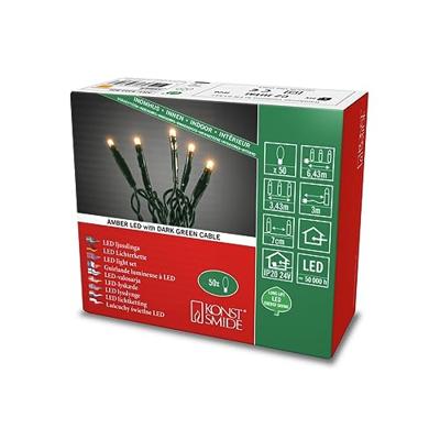 Micro LED lichtsnoer groen met 100 extra warm witte lampen