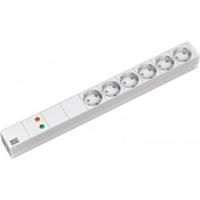 Bachmann 333402 19 inch Stekkerdoos voor patchkast 1 HE Geaarde contactdoos Grijs - thumbnail