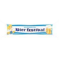 Oktoberfest Bierpullen Spandoek - 180x40cm - thumbnail