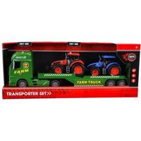 Rapid Wheels Autotransporter Met 2 Tractoren En Licht En Geluid - thumbnail