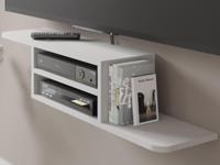 Zwevend tv-meubel DENMA wit - thumbnail