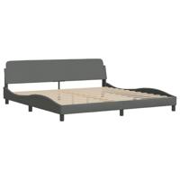 Bedframe zonder matras "Hvar" stof donkergrijs 200x200 cm - thumbnail