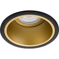Spot Armatuur GU10 - Pragmi Minko Pro - GU10 Inbouwspot - Rond - Zwart/Goud - Aluminium - Verdiept - Ø90mm - thumbnail
