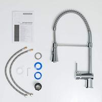 Keukenmengkraan Schutte Cornwall Hoge Draaibare Uitloop Met Spiraalveer Chroom Schütte - thumbnail