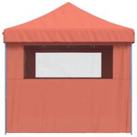 Partytent inklapbaar pop-up met 4 zijwanden terracottakleurig - thumbnail