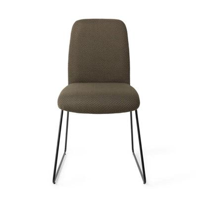 Jesper Home Eetkamerstoel 'Taiwa' Slide Black, kleur Jungle Jewel